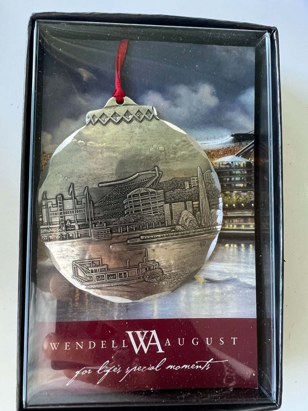 Wendell August Pittsburgh Skyline Linda Barnicott 2011 Ornament
